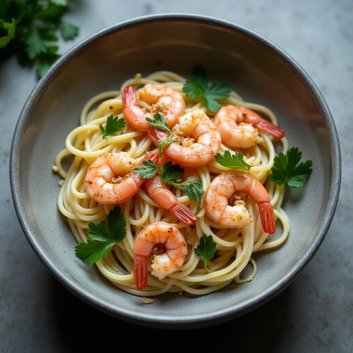 15 Minute Garlic Shrimp Pasta