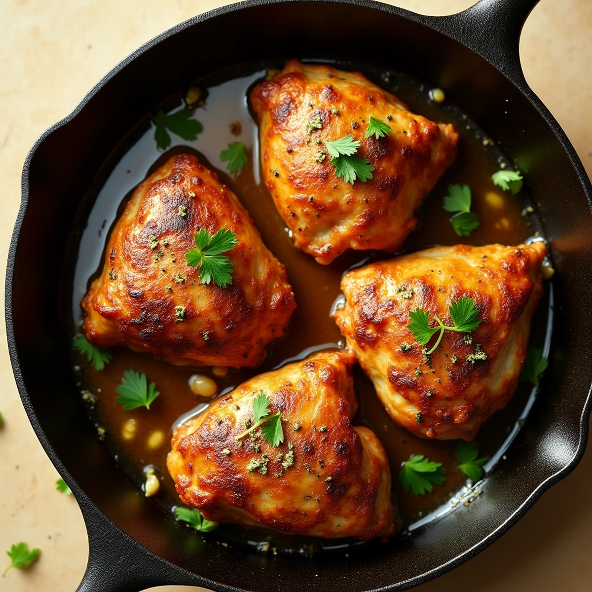 Crispy Garlic Butter Chicken Thighs (Dairy-Free Option + 35 Minutes)