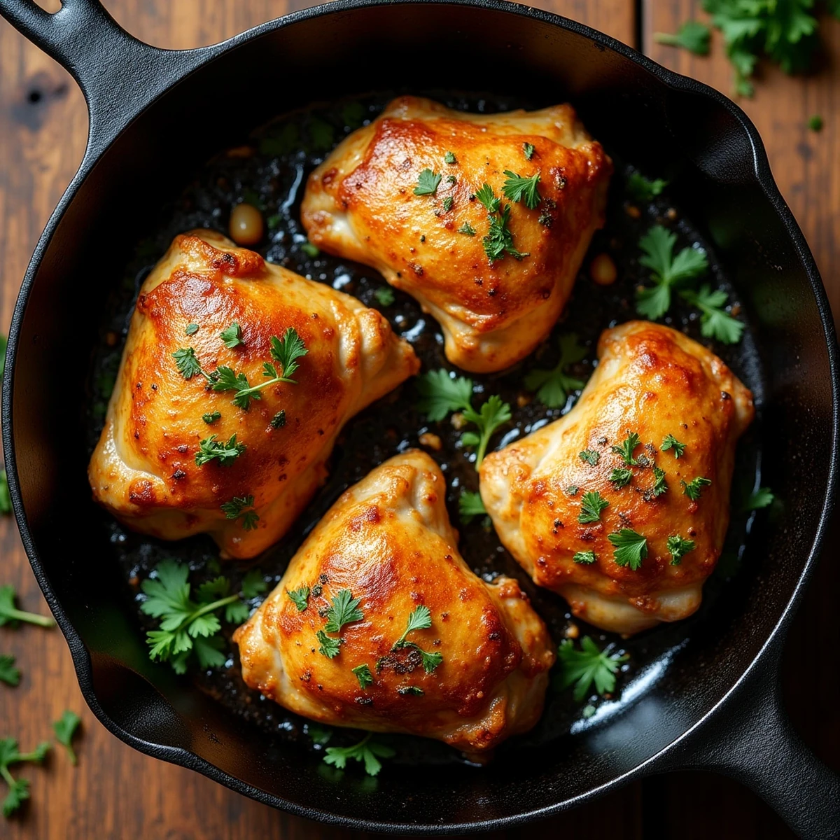 Crispy Garlic Butter Chicken Thighs the Whole Family Will Ask For Every Week