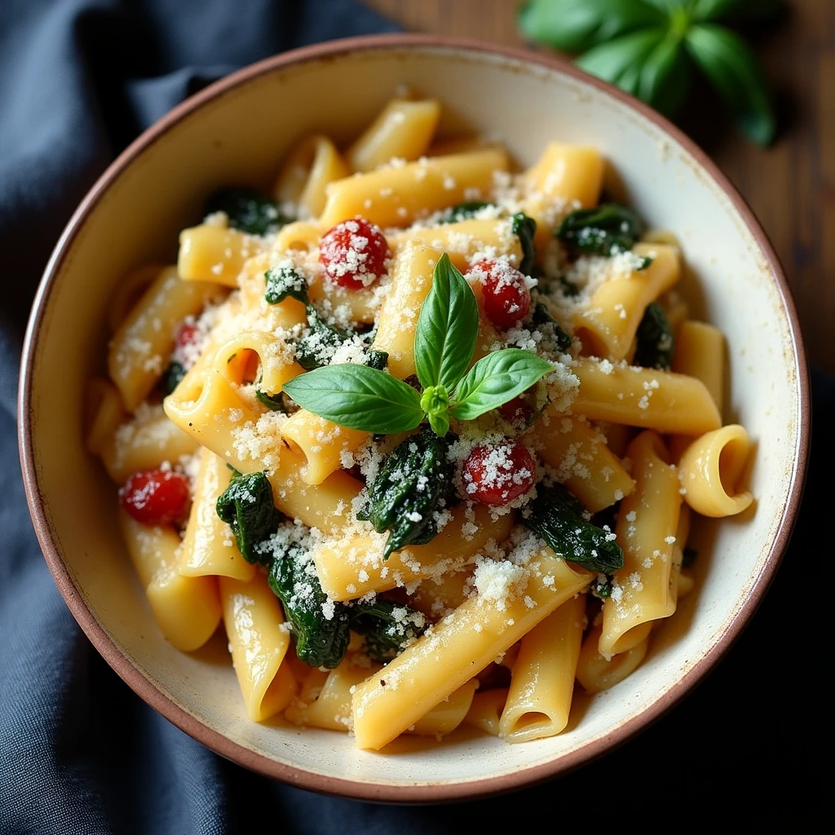 One-Pot Creamy Tuscan Pasta with Sun-Dried Tomatoes and Spinach