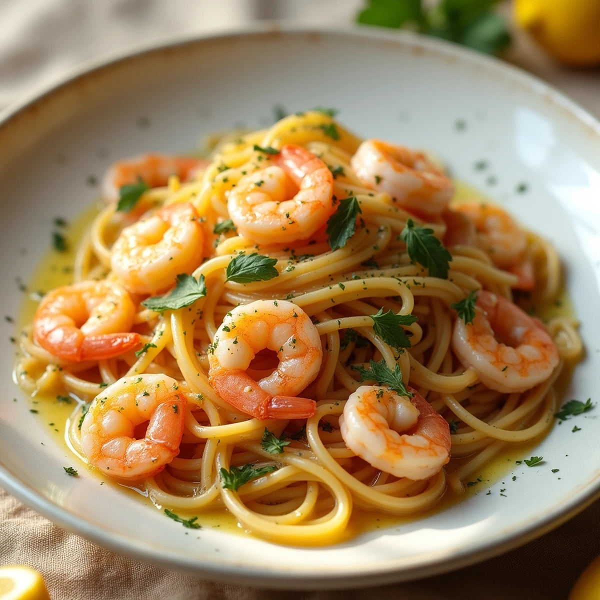 15 Minute Garlic Shrimp Pasta (A Real Brain Food Weeknight Win)