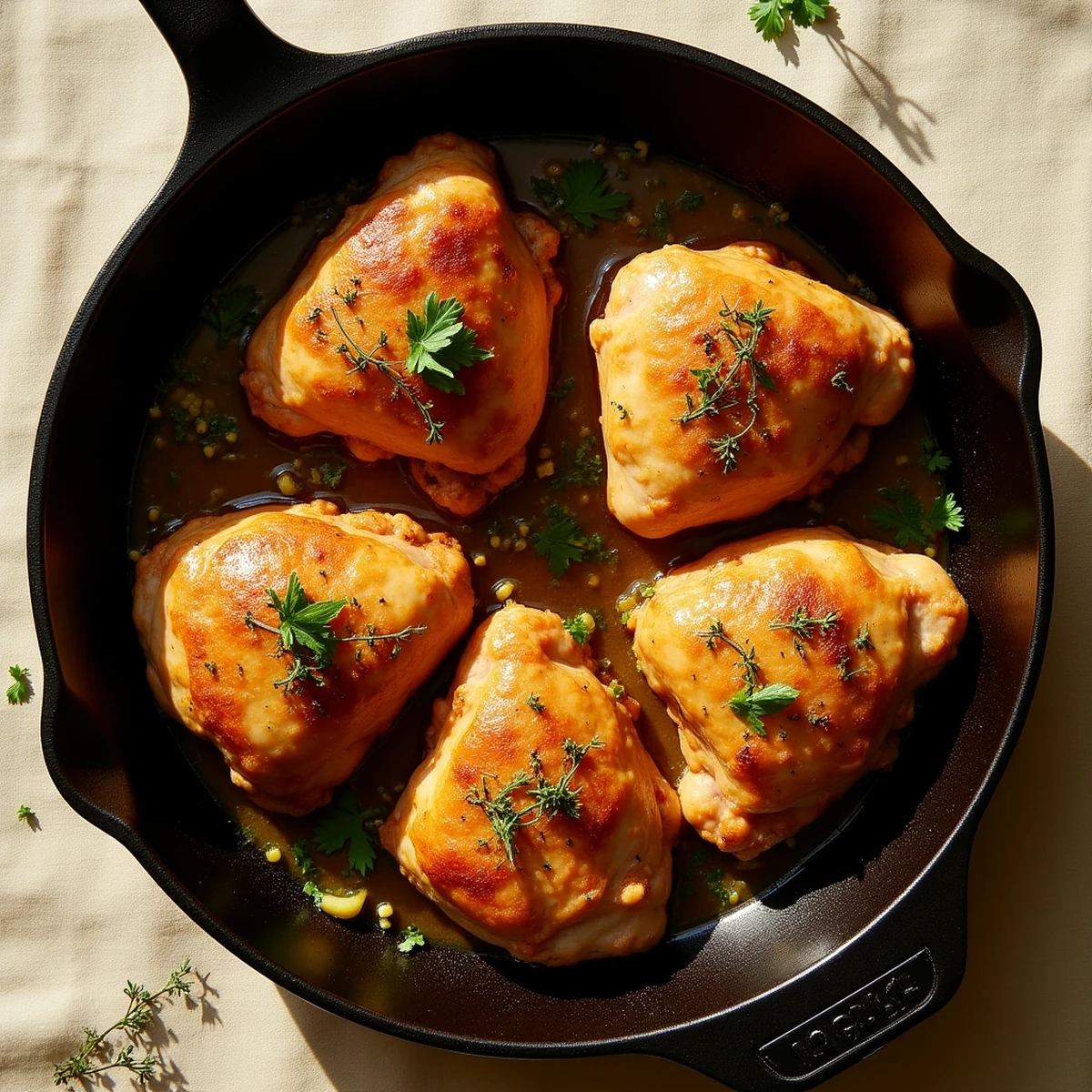 Crispy Garlic Butter Chicken Thighs (30-Minute Weeknight Brain Bowl)